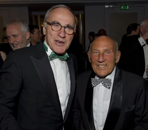 Aston Martin CEO Dr Ulrich Bez and Sir Stirling Moss at the Walter Hayes memorial lecture