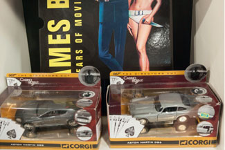 Corgi models of Aston Martin cars from the Bond films