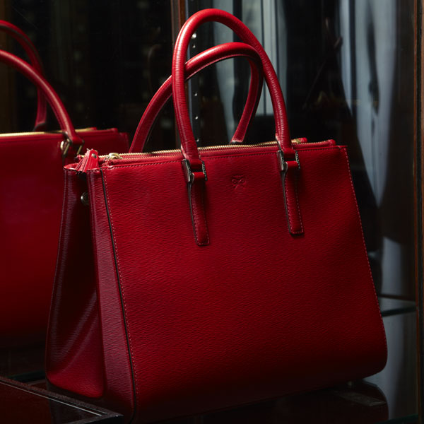 The Bespoke Ebury bag, which is made from London Grain Leather