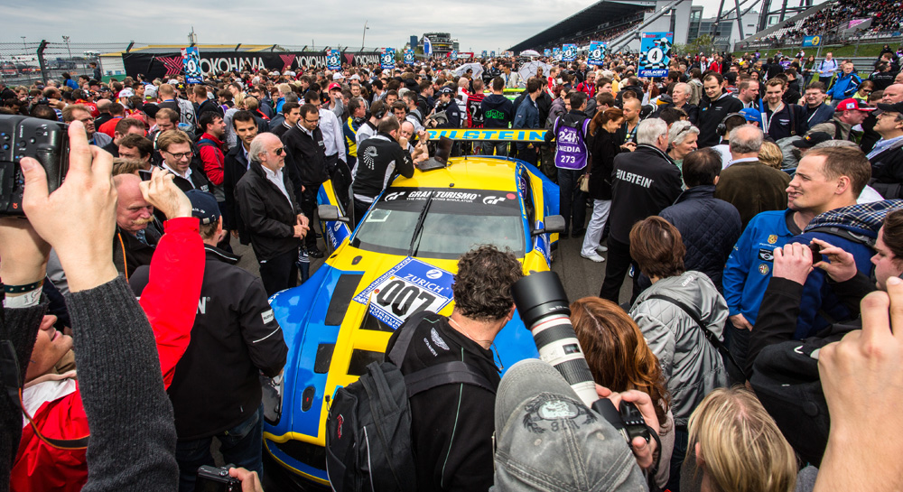 Aston Martin held a weekend of activities around the Nürburgring 24-hour race as part of the latest festivties to mark its 100th Anniversary