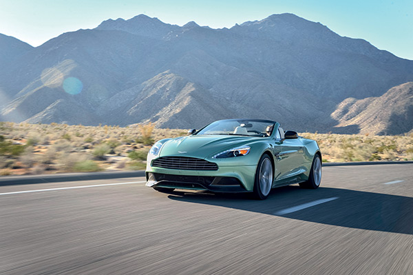 The Vanquish Volante and the open road are made 
for each other. 