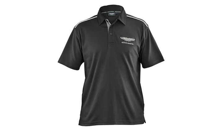 Polo Shirt / Grey Detail (Short Sleeve) - Black